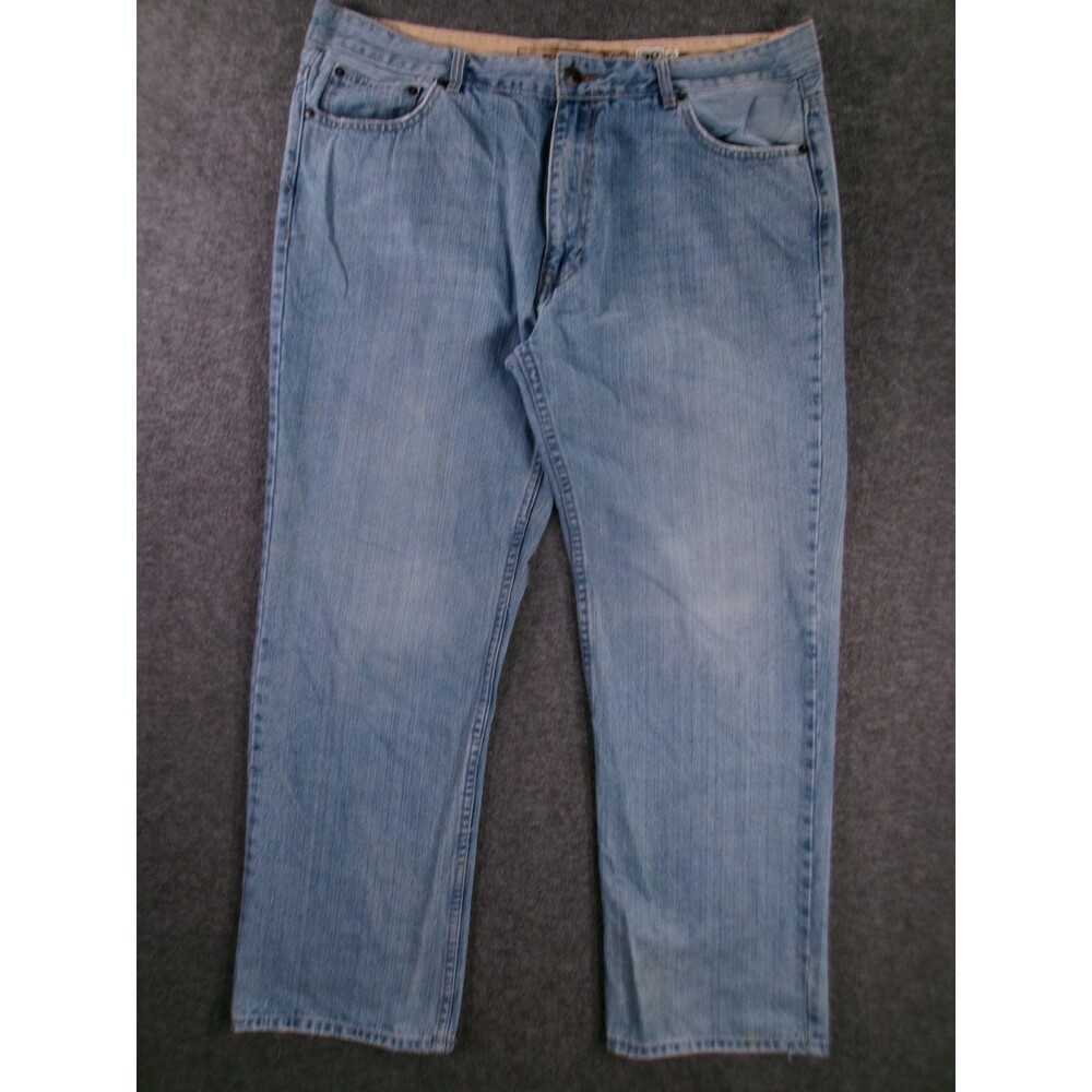 Plugg Jeans Men 38X30 Blue Loose Straight Relaxed Fit Baggy Light Wash Causal
